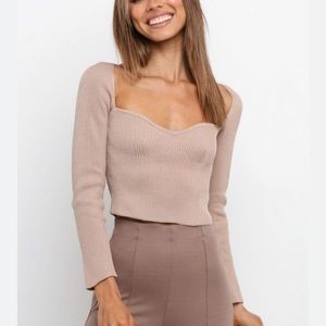 Petal and Pup Whitman Knit Sweater in Beige